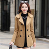 Elegant Office Solid Long Trench Coat