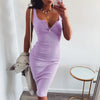 Knitted Elastic Knee-Length Dress