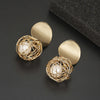 Geometric Earrings Woven Ball Pearl Earrings