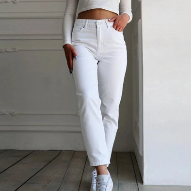 High Waist Straight Jeans